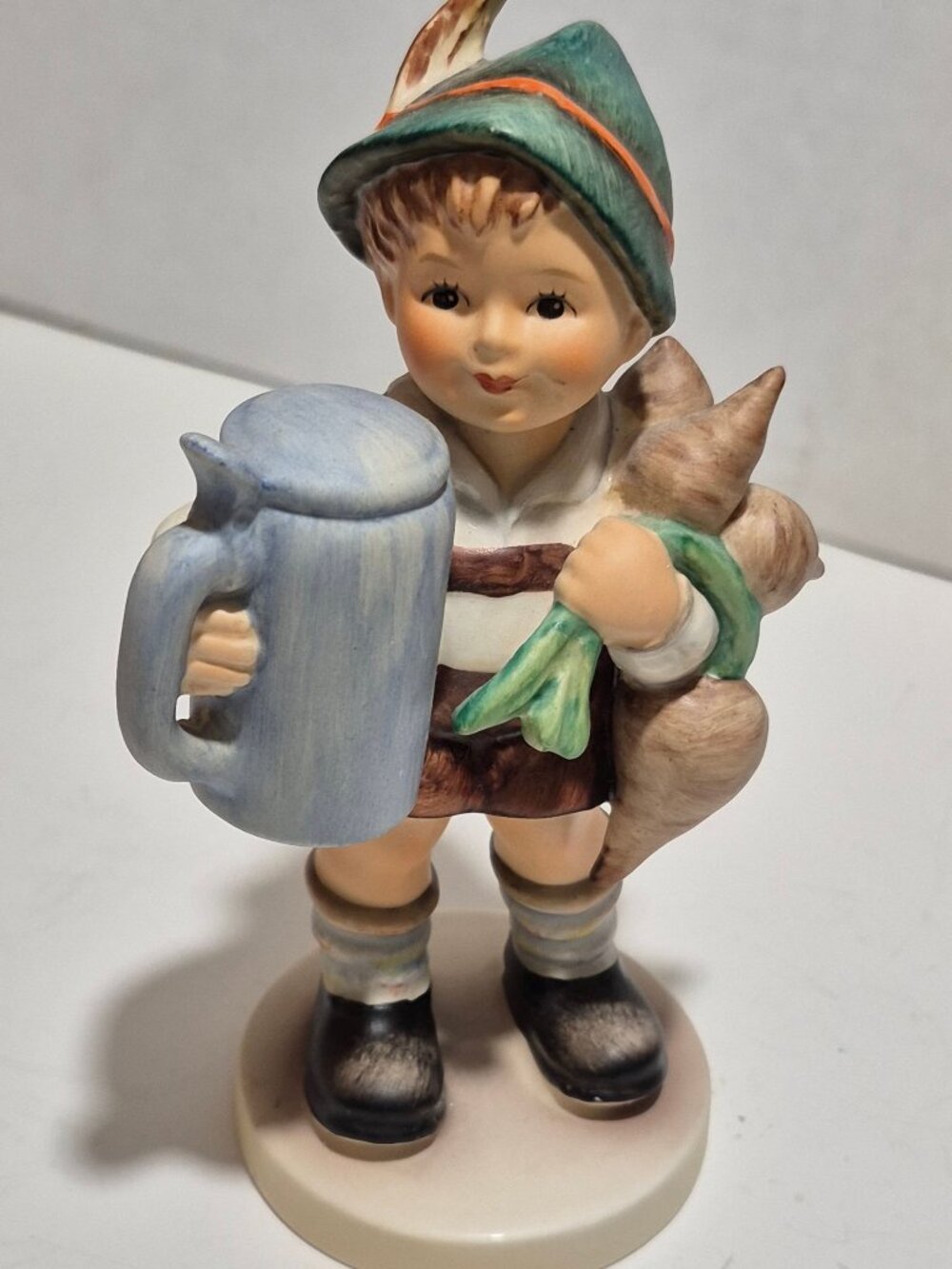 Vintage Hummel Figurine, For Father #87, Little boy with Stein and Beets.